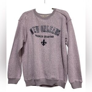 Classic Lavender Men’s Crewneck Sweatshirt - New Orleans Embroidery size Med